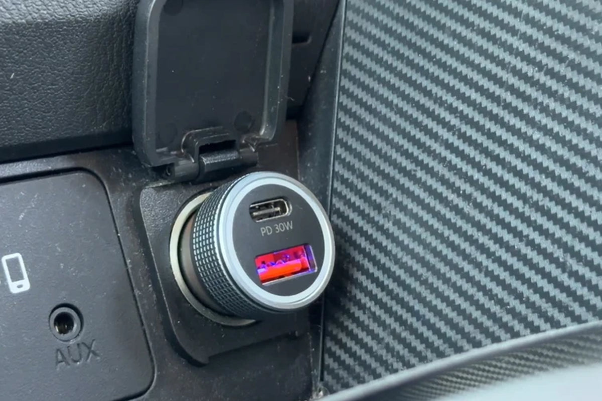 30W PD USB-A and USB-C Car Charger