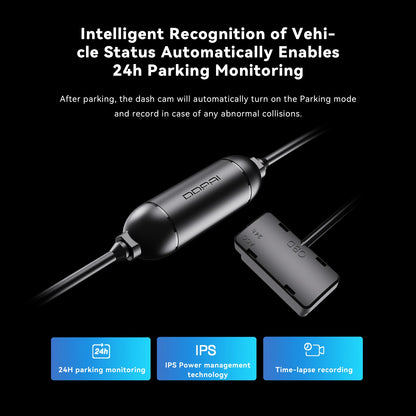 Dash Cam Smart OBD Hardware Kit Compatible with Models N1 Dual, N3 Pro, N5 Dual, Z50,Z60 Enable 24 Hours Parking Monitor