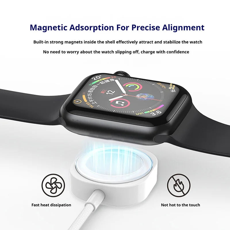 Magnetic Wireless Fast Charger for Apple Watch Series 10 9 8 7 6 5 4 3 2 1 Ultra Hermes Edition Portable Iwatch Charging Cable