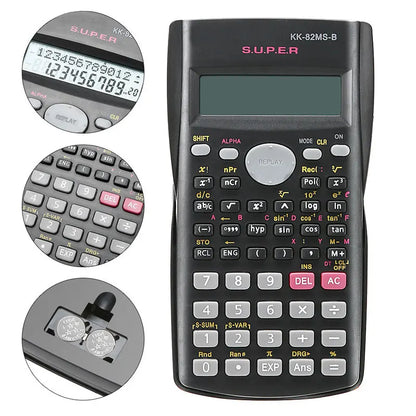 Scientific Calculator with 240 Functions and 2-Line Screen Multi-Purpose Portable Student Calculator for Math Teaching