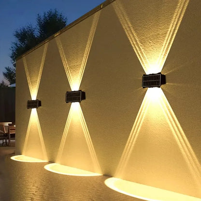 Solar Wall Lamp Outdoor Solar LED Light Waterproof up and down Luminous Lighting Balcony Yard Garden Decoration Lights