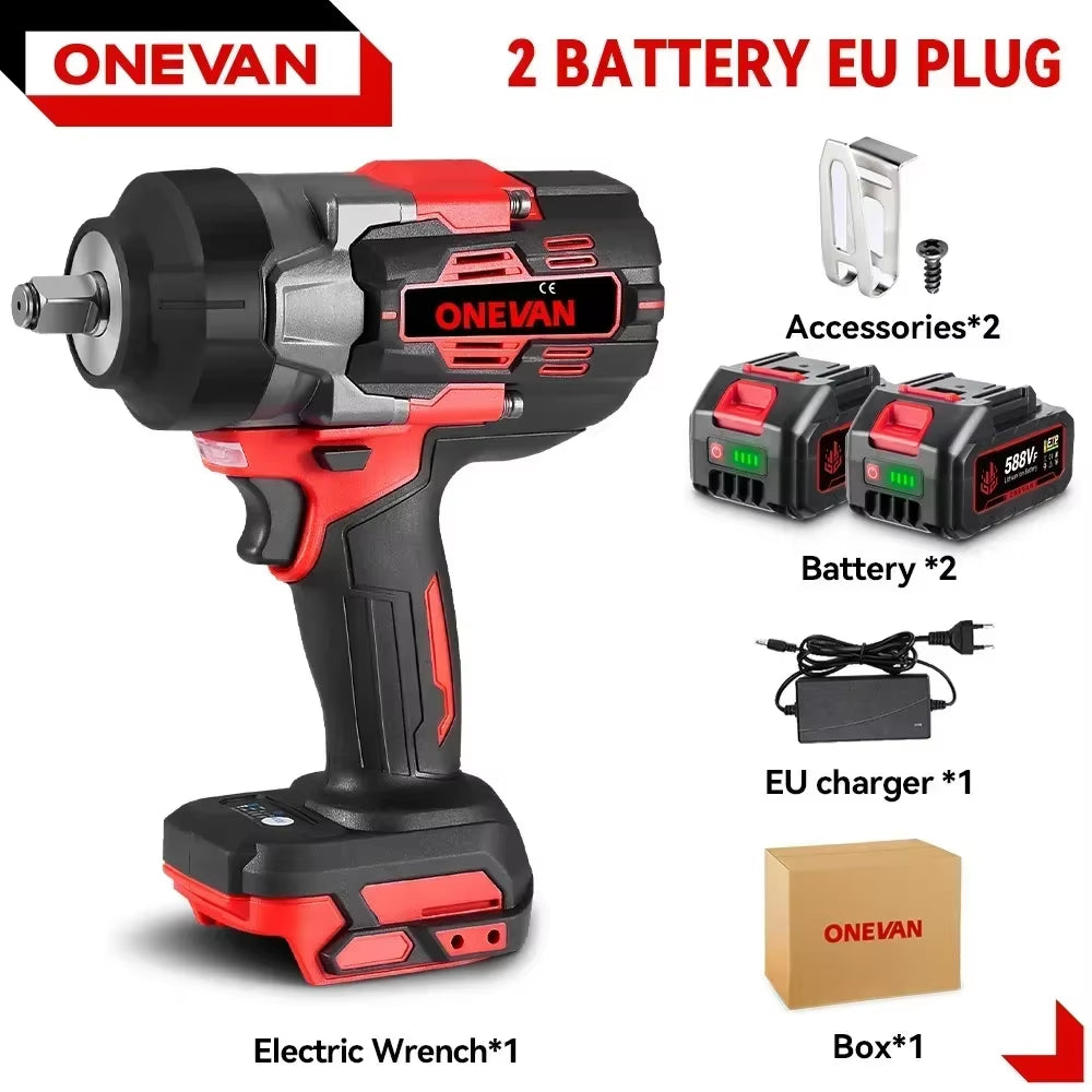 2800N.M 2800W Brushless Electric Impact Wrench 1/2 Inch Cordless Wrench Screwdriver Power Tool for Makita 18V Battery Pin