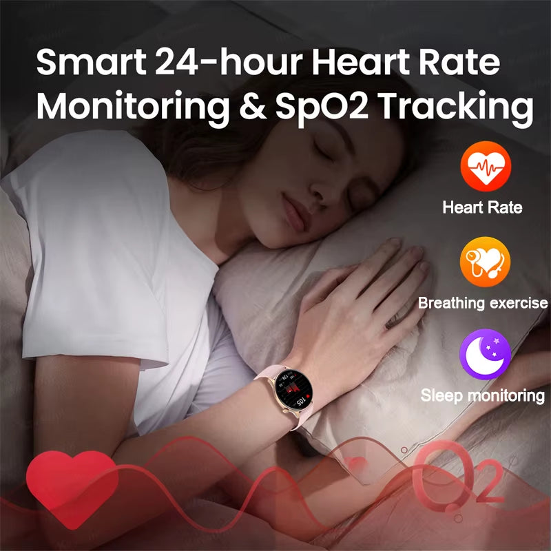 2025 NFC Smart Watch Amoled HD GPS Track Sports Heart Rate Bluetooth Call Waterproof Ladies Women Smartwatch for Huawei Xiaomi