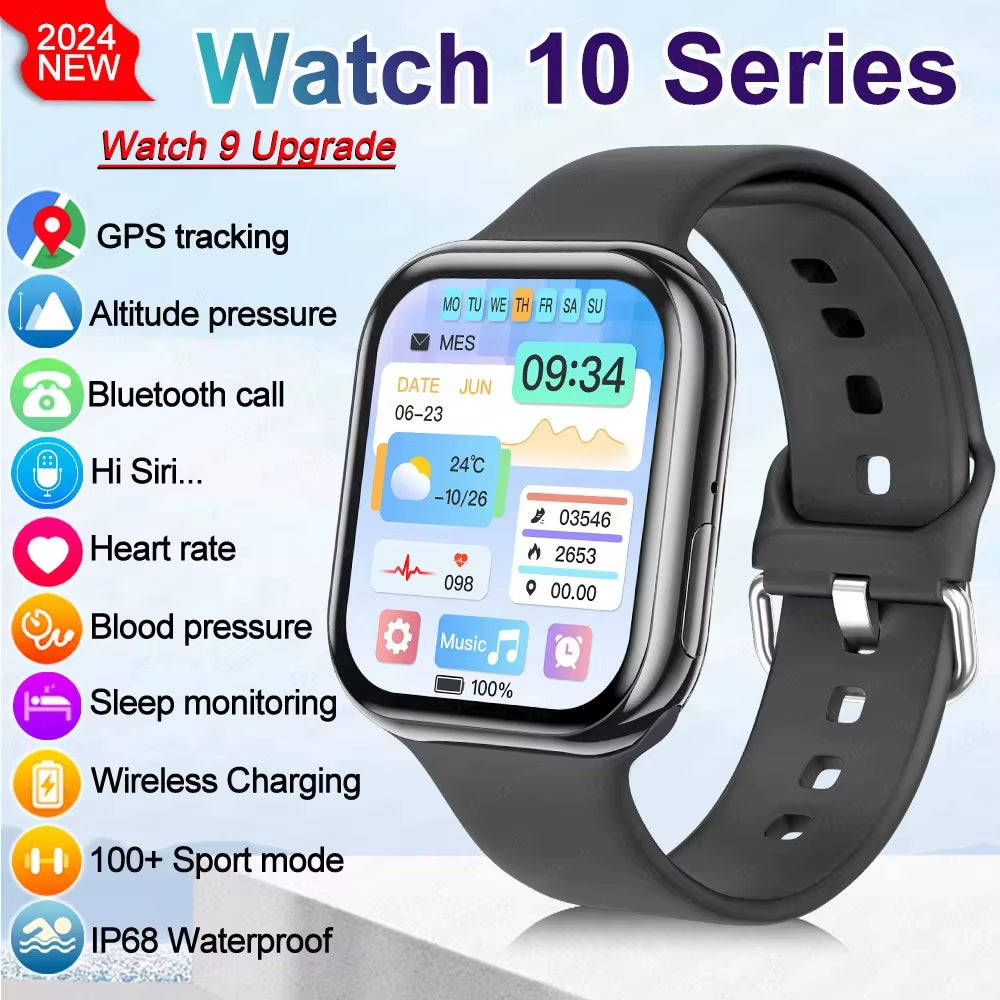 2026 New for Apple GPS Watch 10 Smart Watch Men HD AMOLED Memory Music 3D Surround Bluetooth Call Waterproof Smartwatch Woman