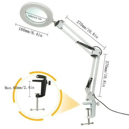 72LED 8X/10X NEW Illuminated Magnifier USB 3 Colors LED Magnifying Glass for Soldering Iron Repair/Table Lamp/Skincare Beauty