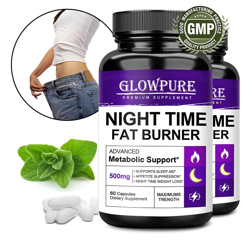 Powerful Natural Night Time Fat Burning and Cellulite Weight Loss Pills for Lean Physique Detoxification Promotes Metabolism