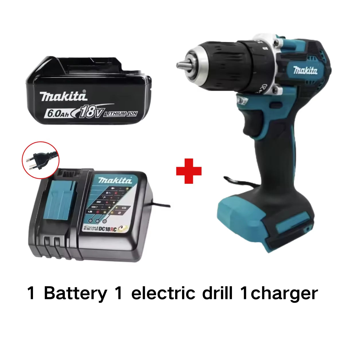 100% DDF487 Ddf487 18V Screwdriver Brushless Electric Drill Impact Drill of Decoration Team Power Tools  18V Battery