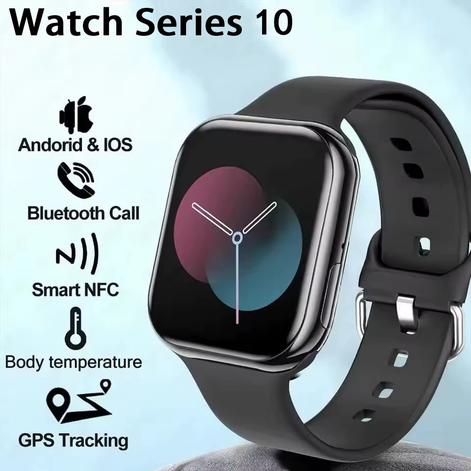 2025 Series 10 Watch 10 GPS Smart Watch Memory Music Video Bluetooth Call Heart Rate Waterproof NFC Smartwatch for Android IOS