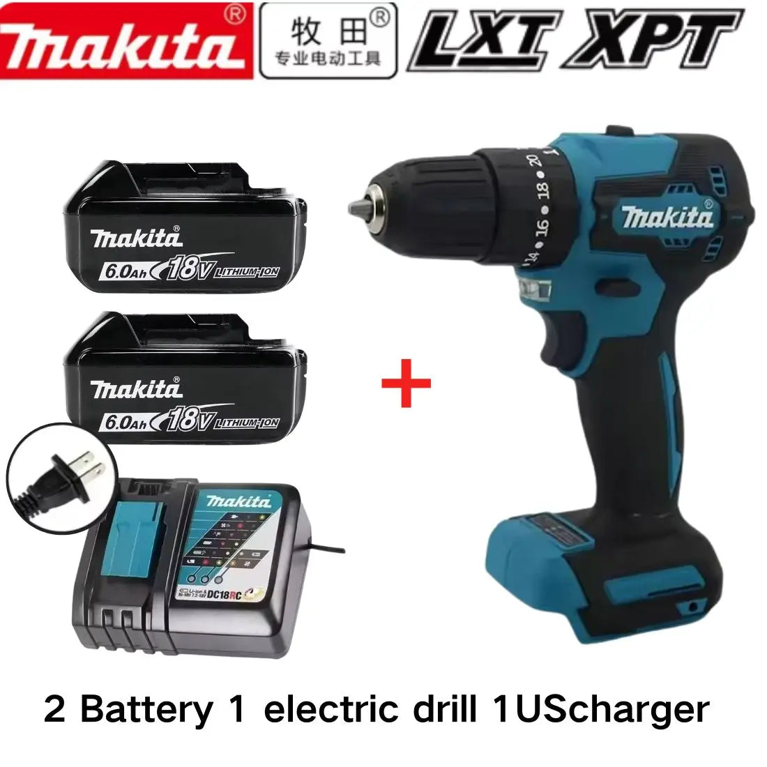 100% DDF487 Ddf487 18V Screwdriver Brushless Electric Drill Impact Drill of Decoration Team Power Tools  18V Battery