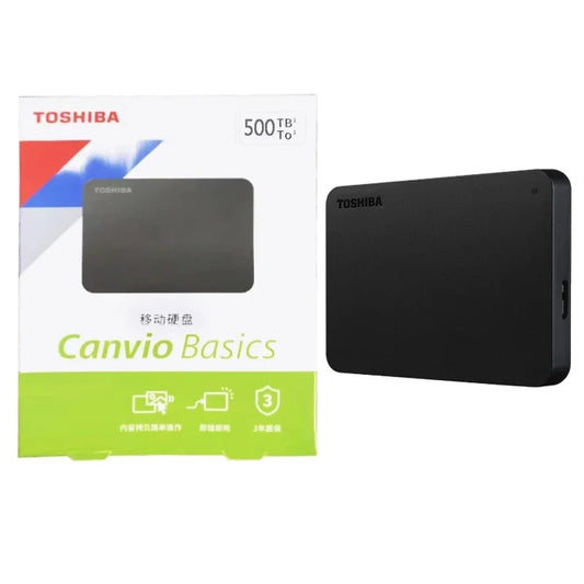 Toshiba A3 Upgrade Black Canvio Base External Hard Drive 500GB 1TB 2TB USB 3.0 Mechanical Disco Rigido Preto for Desktop Laptop
