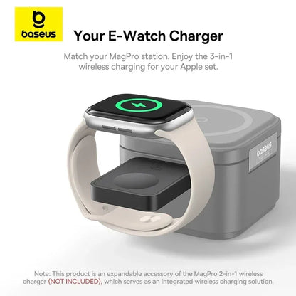 Baseus Magpro Magnetic Wireless Charger for E-Watch 2.5W for Apple Watch S1-S10 Series SE Series Ultra Series