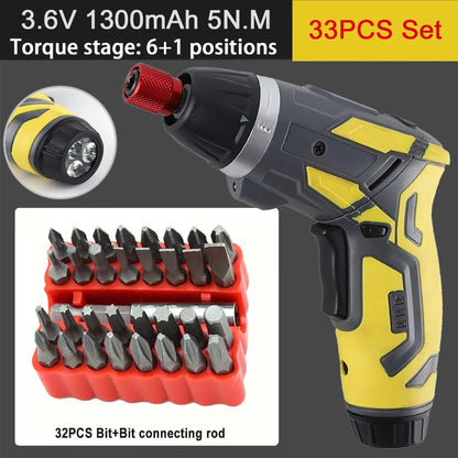 Small and Powerful Battery Screwdriver Rechargeable 4.2V 6Nm 1300Mah 250Rpm Screwdrivers Electric Screw Driver Screwdriver Set