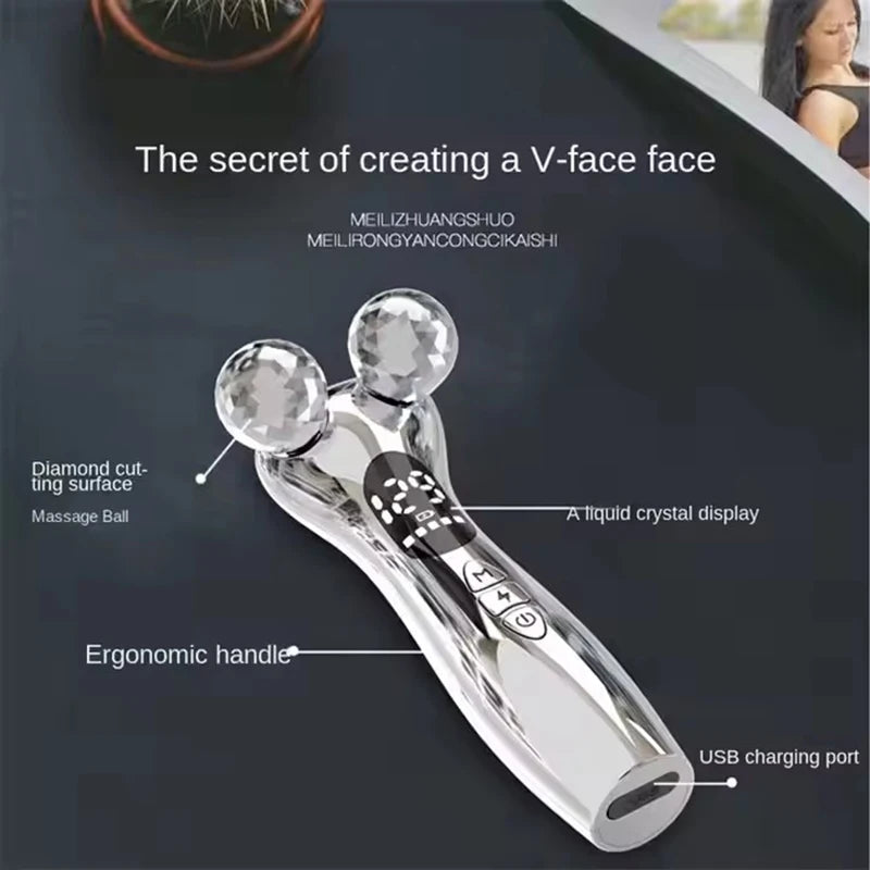 New EMS Face Lifting Machine Micro-Current Roller Facial Massager Skin Tightening Rejuvenation Beauty Device Facial anti Wrinkle