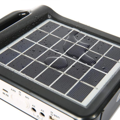 Portable 15W Rechargeable Solar Panel Power Storage Generator Kit USB Charger with Lamp Lighting Home Solar Energy System