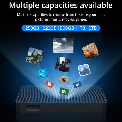External Hard Drive 2.5 Portable Hard Drive HDD 250GB 320GB 500GB 1TB USB3.0 for Desktop PC Laptops Gaming Consoles TV PS5 Xbox