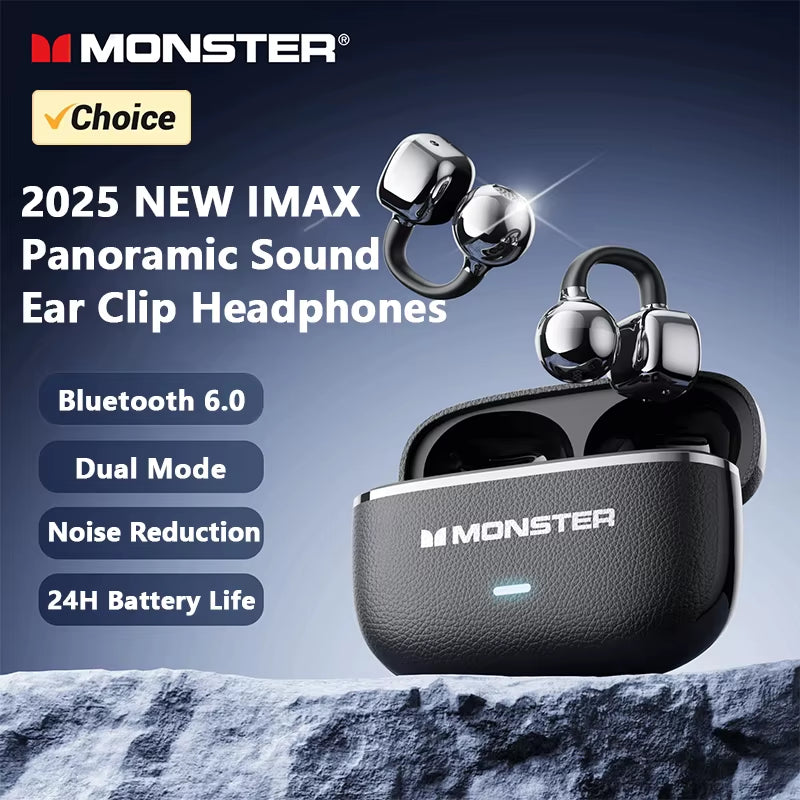 MQT65 OWS Bluetooth 6.0 Earphones Hifi Sound Quality HD Call Wireless Headphones Ear Clip Noise Canceling Sports Earbuds