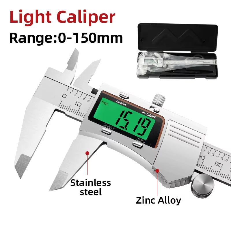 Digital Pachometer Metal Caliper Professional Vernier Caliber Measuring Tools Woodworking Thick Gauge Depth Electronic Ruler