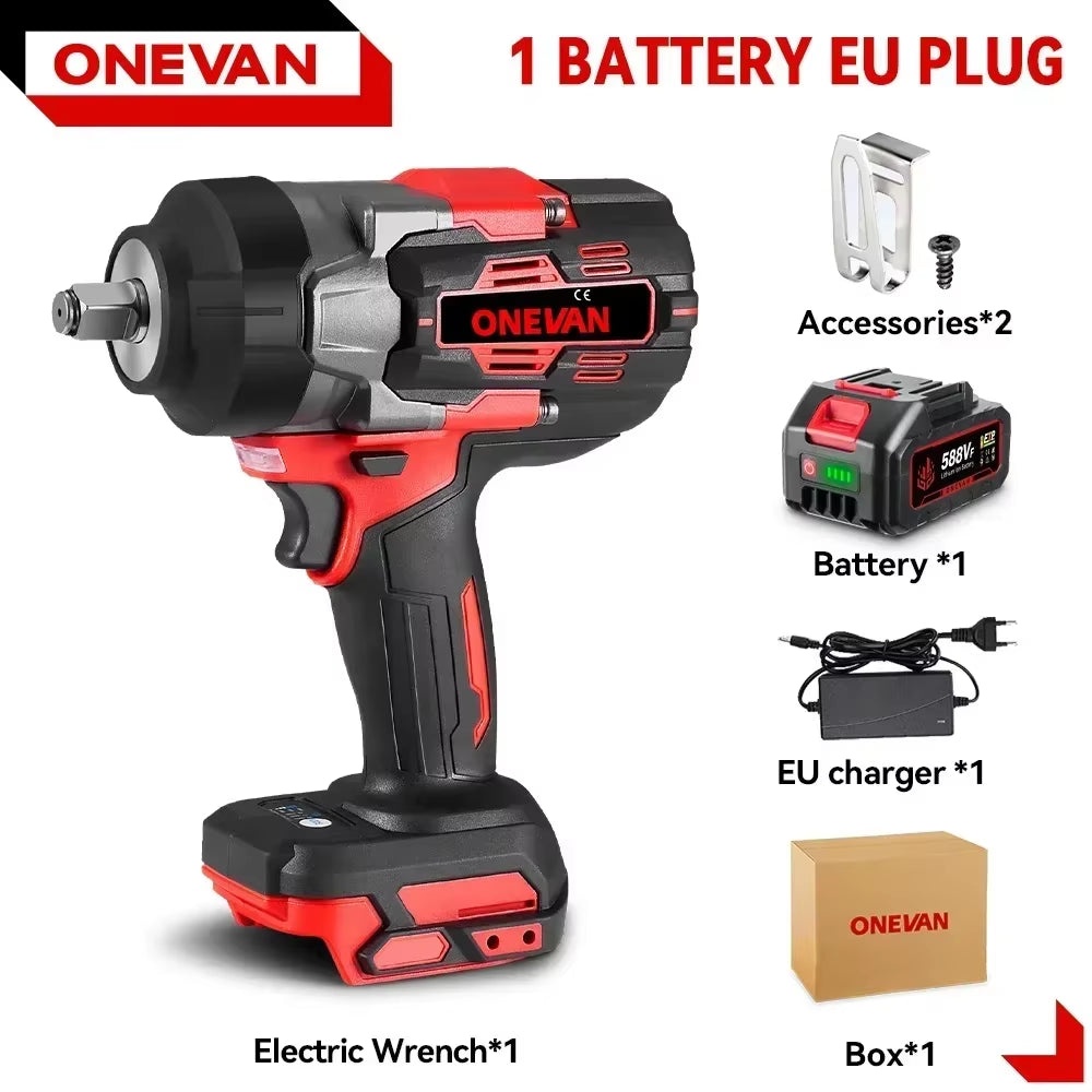 2800N.M 2800W Brushless Electric Impact Wrench 1/2 Inch Cordless Wrench Screwdriver Power Tool for Makita 18V Battery Pin