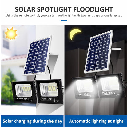 Super Bright Solar LED Light Outdoor Garden Light Solar Street Light Path Lamp with Remote Control Waterproof Solar Spotlight
