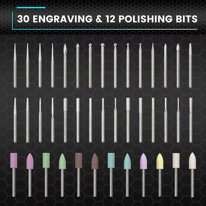 SGS Ultra Engraving Pen Cordless Rotary Tool Kit Electric Mini Grinder with 42 Bits for Crafts Metal Wood Glass Carving