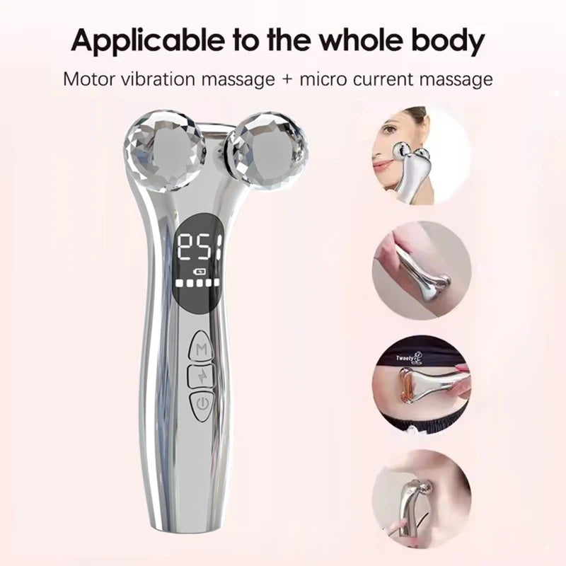 New EMS Face Lifting Machine Micro-Current Roller Facial Massager Skin Tightening Rejuvenation Beauty Device Facial anti Wrinkle