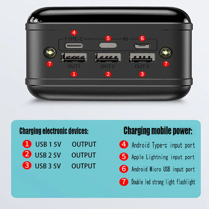 New Enhanced Fast Charging 100000MAH Power Pack Large Capacity Mobile Power Universal 5V Speed Charging