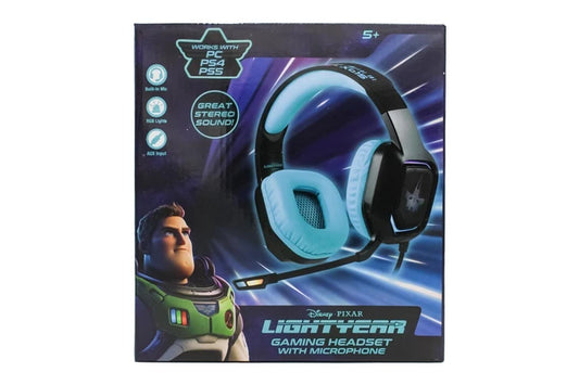 Pixar Lightyear Wired Gaming Headset Headphones W/ Microphone for PC/PS4/PS5 5Y+