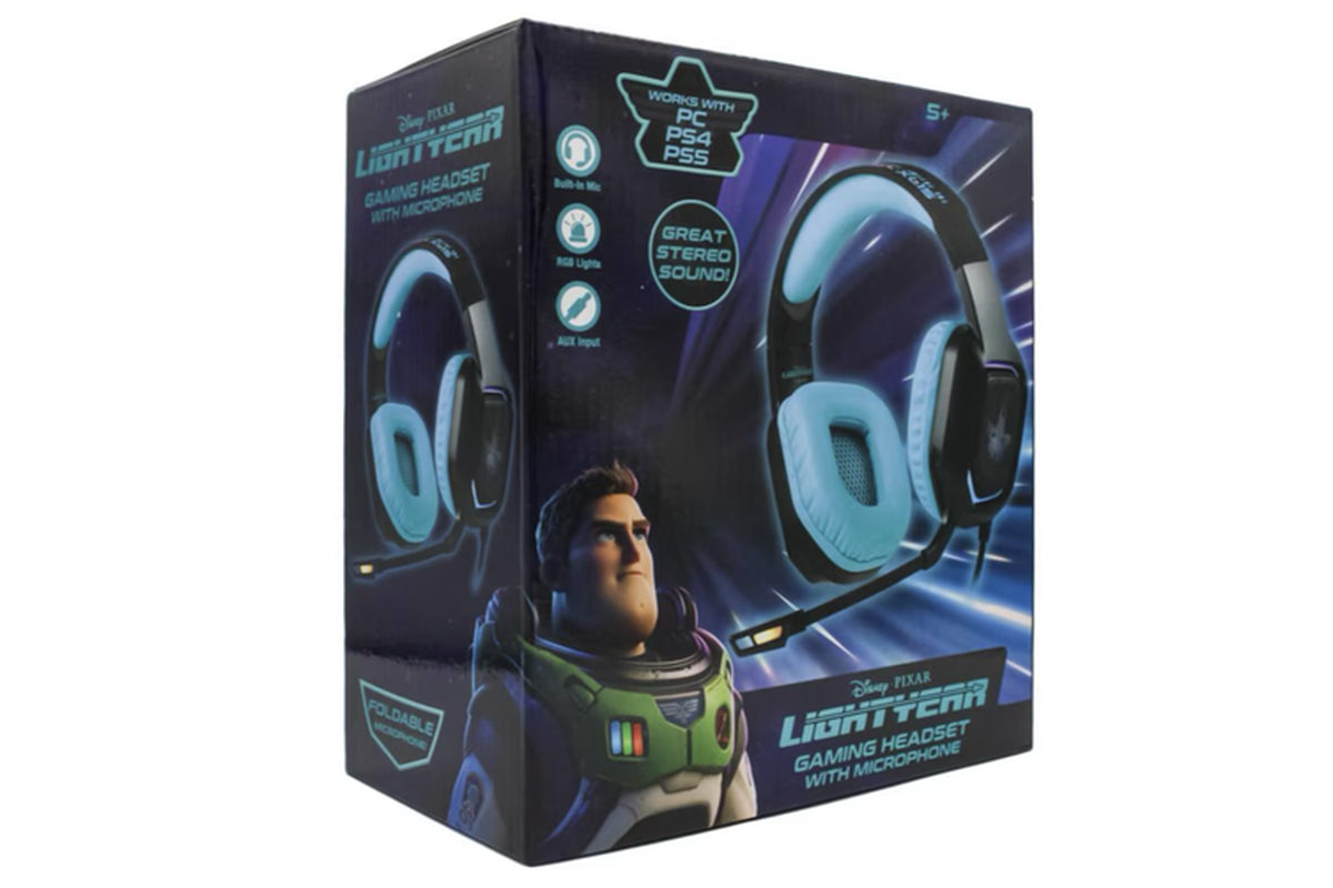 Pixar Lightyear Wired Gaming Headset Headphones W/ Microphone for PC/PS4/PS5 5Y+