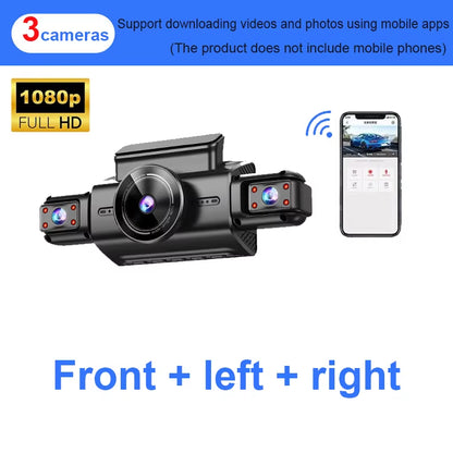 4K 4CH Hidden Dash Cam with APP Night Vision Motion Detection 24/7 Parking Monitor G-Sensor Loop Recording WDR Blackbox Car DVR