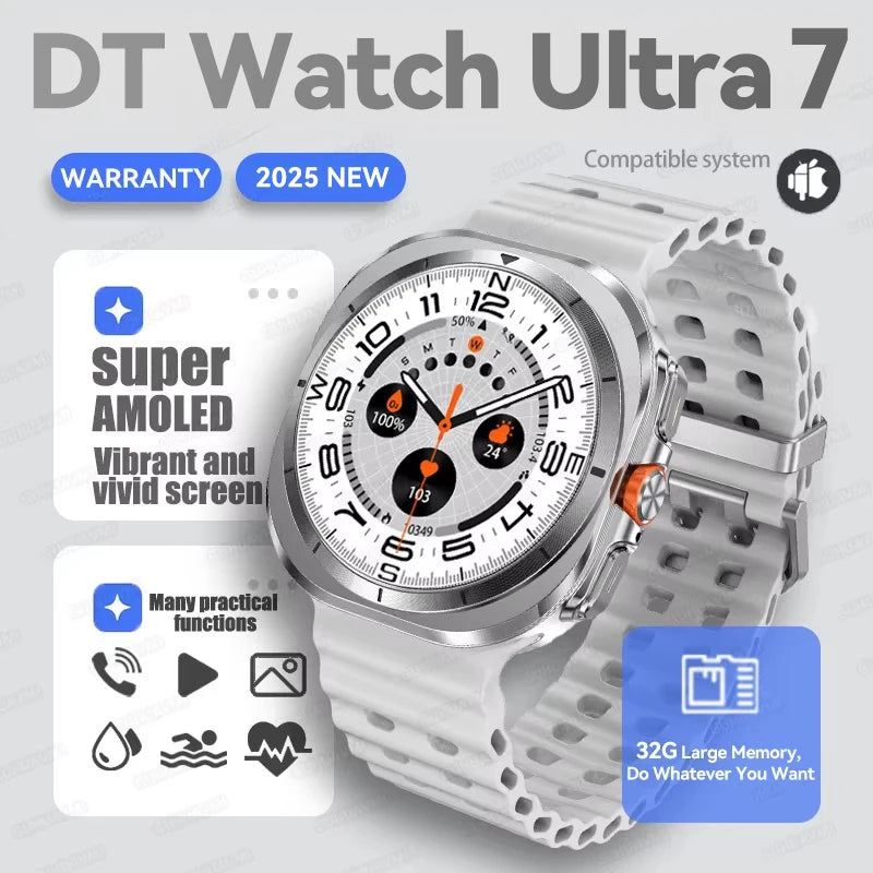 Hot Sales 2025 New DT Watch 7 Ultra 47Mm Smartwatch 32GB Memory GPS Trackr NFC Bluetooth Call Outdoor Sport Smartwatch Men Women