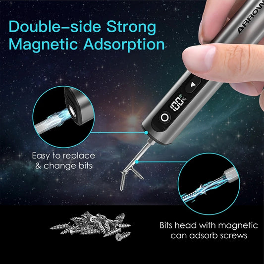 M1 Electric Screwdrivers Set Precision Magnetic Bits 5-Gear Adjustable Torque Rechargeable Cordless Screwdriver New