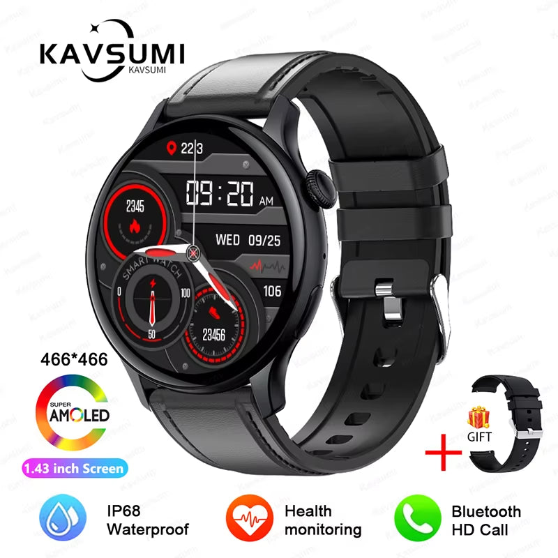 2025 NFC Smart Watch Amoled HD GPS Track Sports Heart Rate Bluetooth Call Waterproof Ladies Women Smartwatch for Huawei Xiaomi