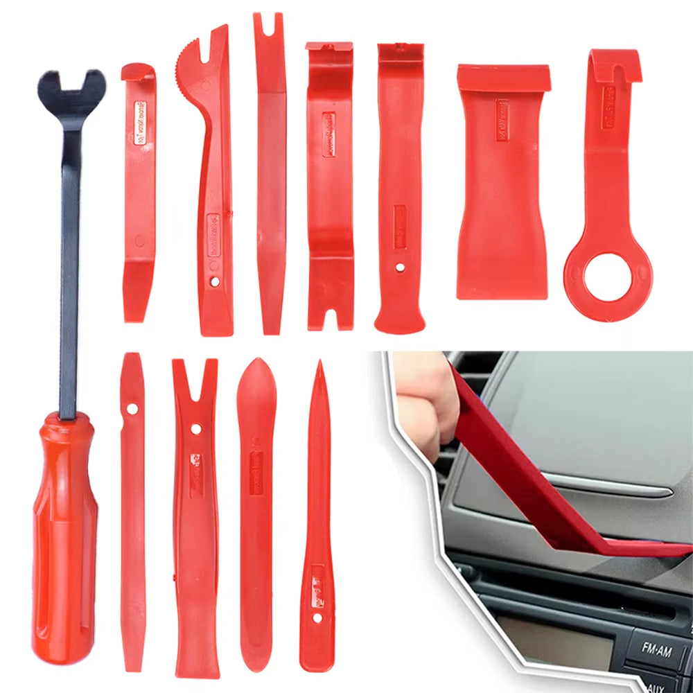 Car Interior Removal Kit - Easy to Pry Fasteners -Non-Scratch Remove Door Clips and Audio Instrument Panel