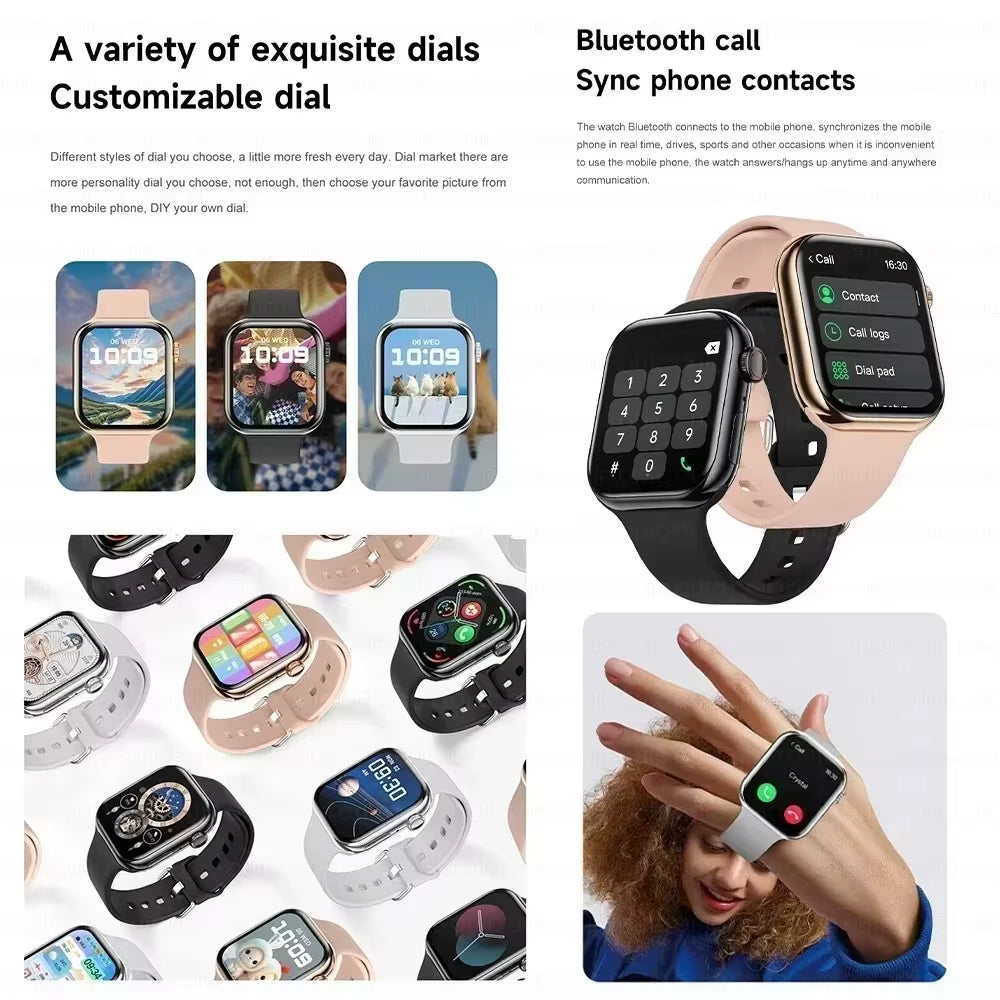 2026 New for Apple GPS Watch 10 Smart Watch Men HD AMOLED Memory Music 3D Surround Bluetooth Call Waterproof Smartwatch Woman