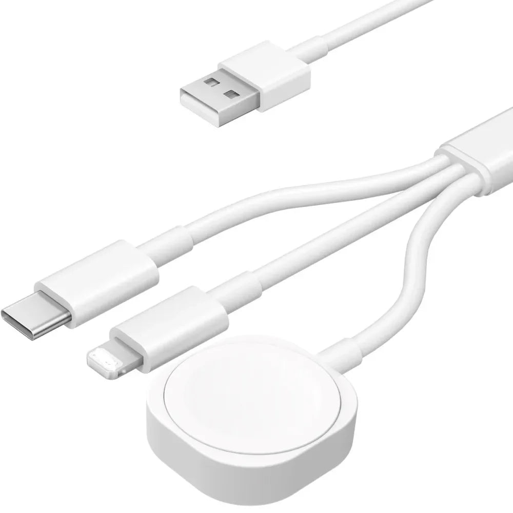 3 in 1 Charging Cable Watch Wireless Charger for Iphone12~16 Samsung Xiaomi for Apple Watch 1-10 SE1-2 Ultra Fast Charging Pad