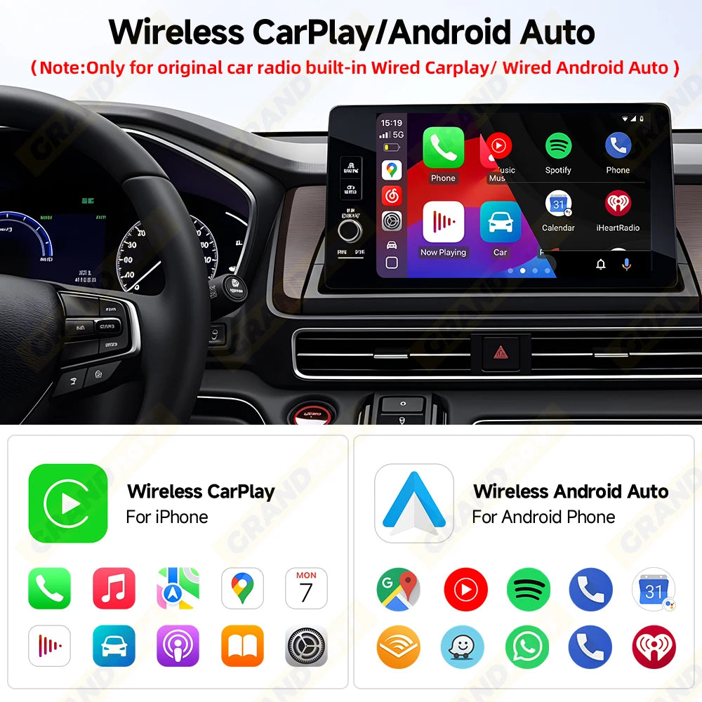 2025 New 2IN1 Wireless Carplay Android Auto USB Adapter Dongle Smart Mini Box Plug Play for VW Toyota Nissan Honda Ford Benz KIA