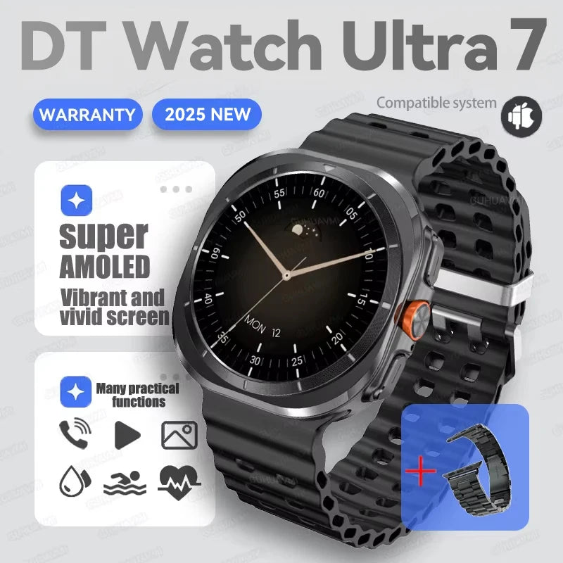 Hot Sales 2025 New DT Watch 7 Ultra 47Mm Smartwatch 32GB Memory GPS Trackr NFC Bluetooth Call Outdoor Sport Smartwatch Men Women