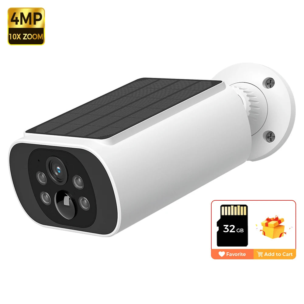 ALEVIO 2.5K Outdoor Solar Camera Wireless Cam WIFI Ultra Standby Time PIR Motion Light Color Night Vision AI Detect Battery Cam