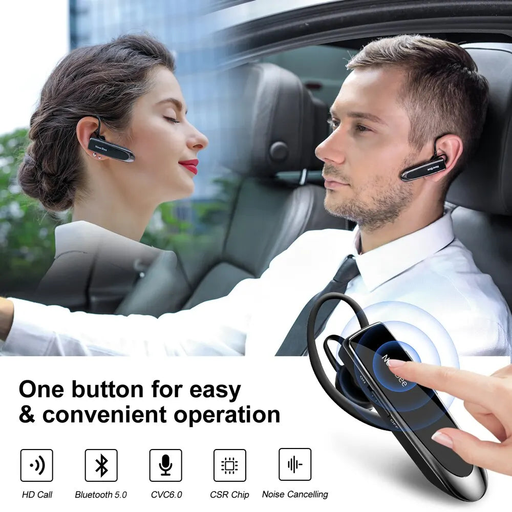 B41 Wireless Bluetooth 5.0 Earphones Hands-Free Mini Headset 22H Music Playing Earpieces with CVC 6.0 Mic for Iphones