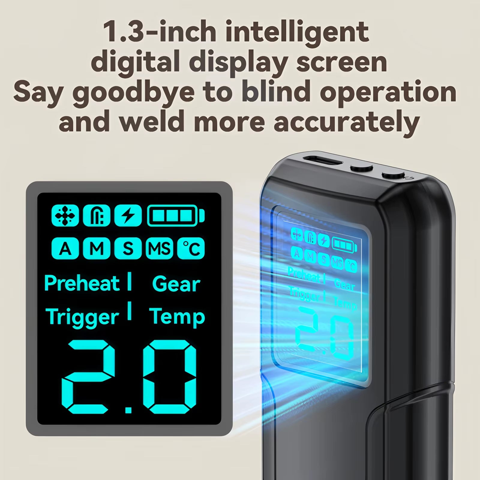 Portable Spot Welder DIY Handheld Spot Welding Machine 90 Gears Adjustable Spot Welding for 18650 Lithium Battery