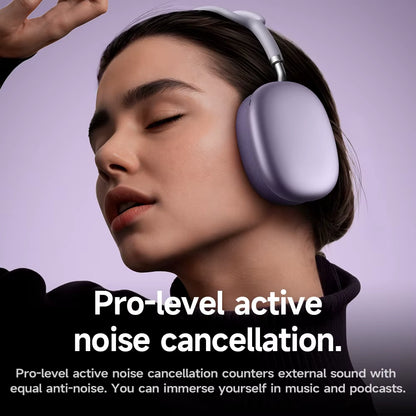 W65 plus Airpods Max ANC Noise Reduction Bluetoothe Headphone over Ear Big Earphones Hifi Headsets with Magnetic Earmuffs