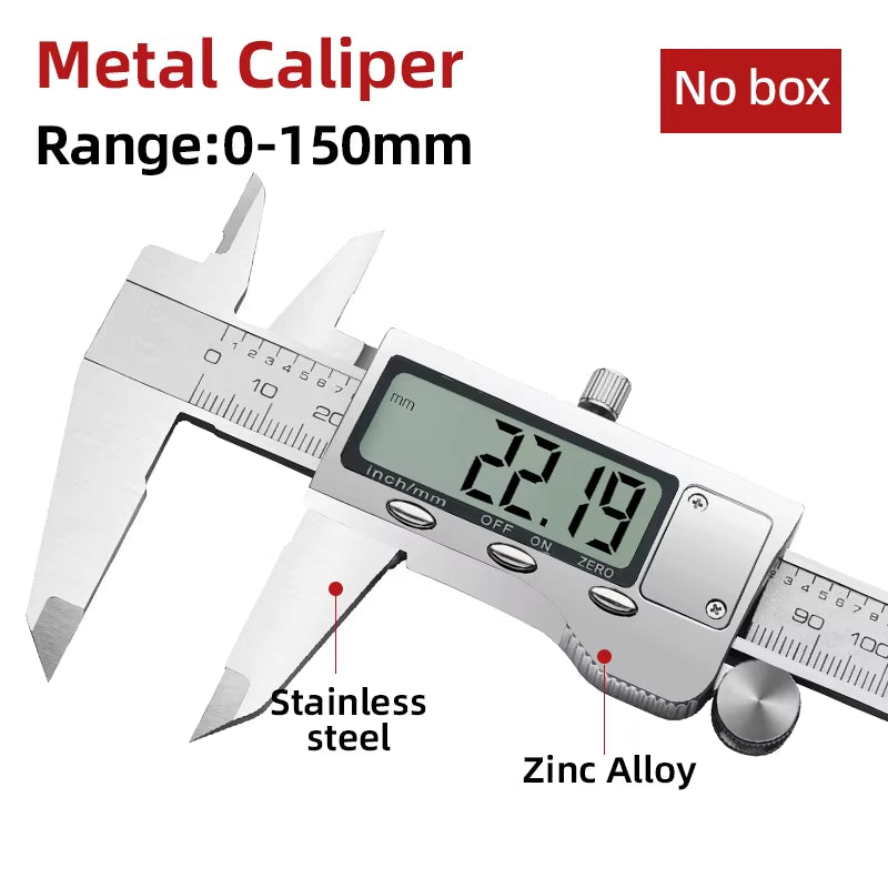 Digital Pachometer Metal Caliper Professional Vernier Caliber Measuring Tools Woodworking Thick Gauge Depth Electronic Ruler