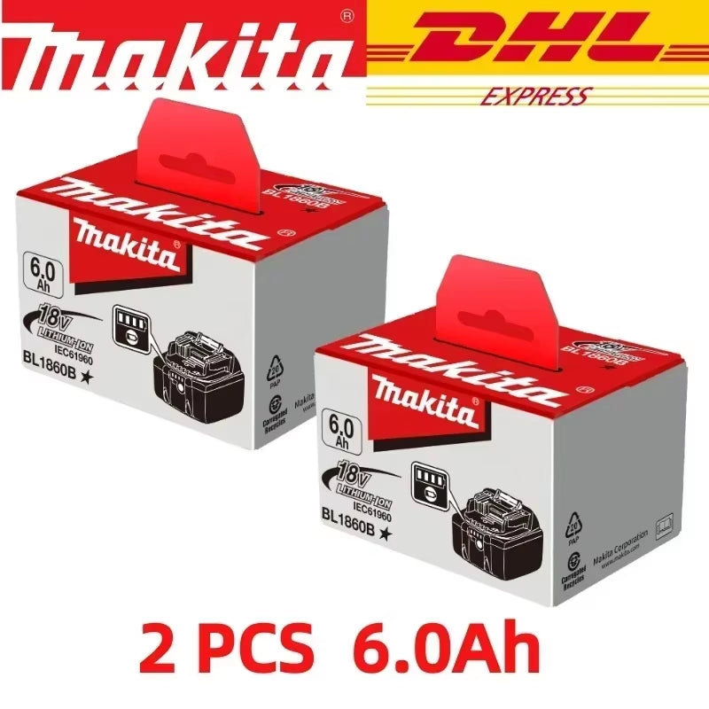 100% Original  18V 6.0Ah Battery, for  BL1830， BL1830B， BL1840 ，BL1840B ，BL1850 BL1860B Power Tools Battery