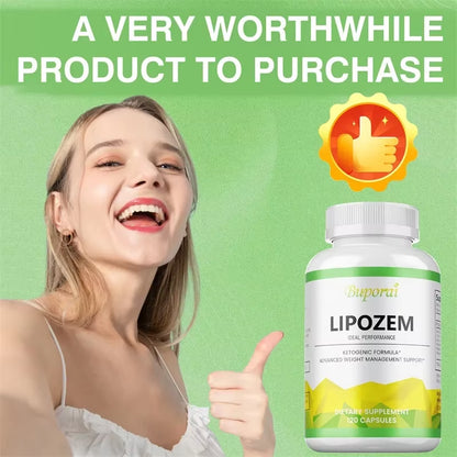 Lipozem Capsules - Digestive Health, Appetite Suppression, Metabolism, Weight Management
