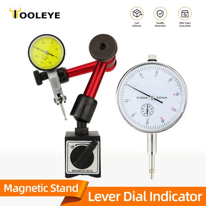 Lever Dial Indicator Magnetic Holder Measuring Probes Indicator Stand Magnetic Base Comparator Watch Tools Micrometer Dial Gauge