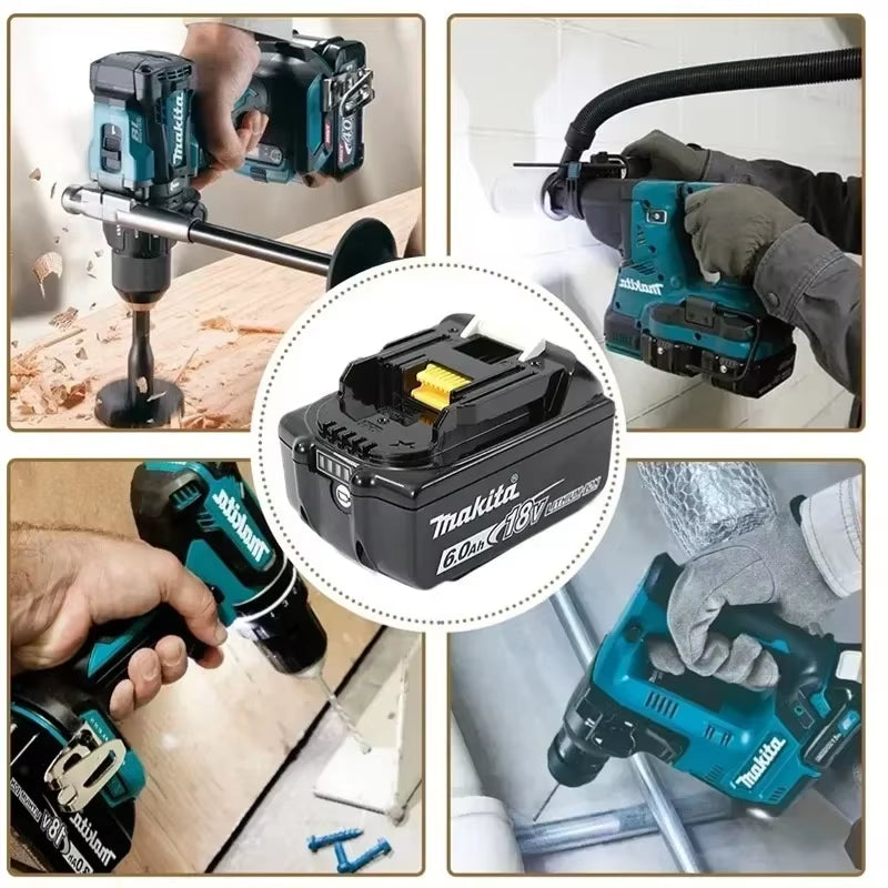 100% Original  18V 6.0Ah Battery, for  BL1830， BL1830B， BL1840 ，BL1840B ，BL1850 BL1860B Power Tools Battery