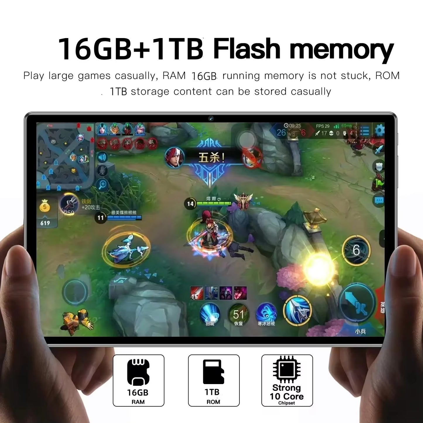 2025 New Original Global Edition Tablet Android 14 Pad 15 Pro 22GB + 2TB Snapdragon 888 Tablet 5G Dual Slm Card WIFI HD 4K M Tab