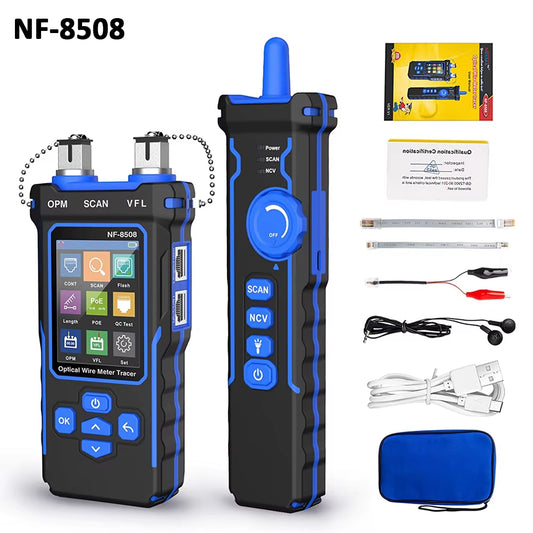 NF-8508 Cable Tracker LCD Display Network Tools Measure Length Wiremap Tester Poe Checker Optical Power Meter