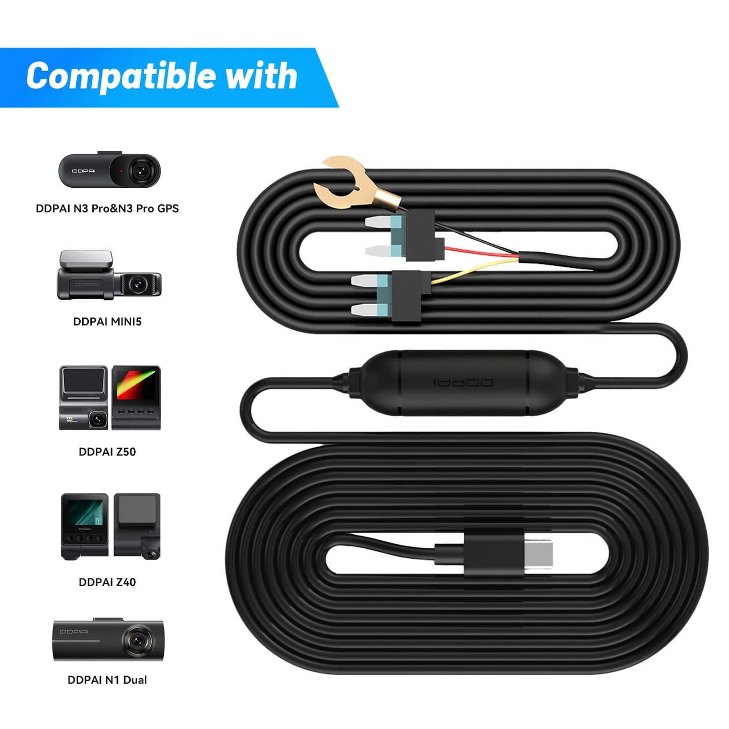 Mini5 Z40 N3 Pro N1 Dual Z60 Z60Pro Z50Pro Car DVR Dash Cam Mirror Camera Charging Cable