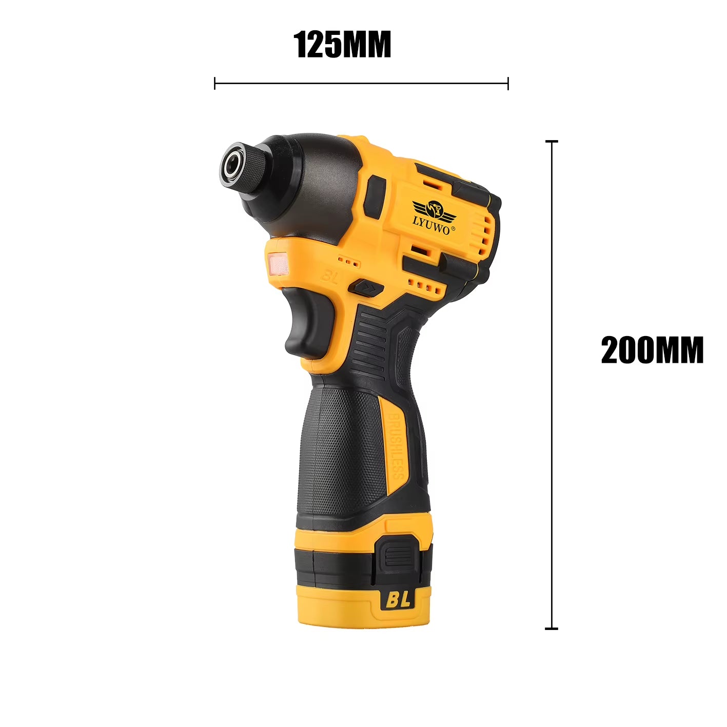 LYUWO 16.8V Electric Drill Driver 140N. M Impact Wireless Drill Bit Household Multifunctional Electric Screwdriver Tool